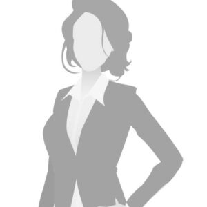 Default placeholder businesswoman half-length portrait photo avatar. Woman gray color